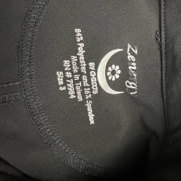 Chicos Lightweight Jacket Womens Size 3 US XL Black Full Zip Pockets Long Sleeve - Picture 6 of 7